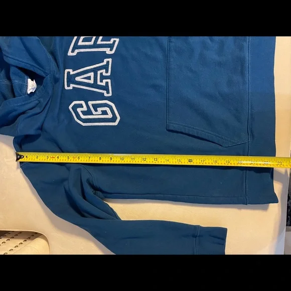 Ladies GAP teal blue hoodie, size large - Picture 4 of 6